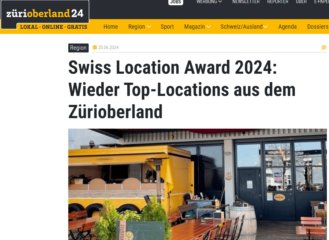 Swiss Location Awards im Züri Oberland